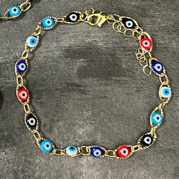 SuneeDays Jewelry - Evil Eye Gold Color Anklet